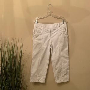 Loft White Capris Pants